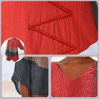 Petra | Artistic Print V-Neck Blouse