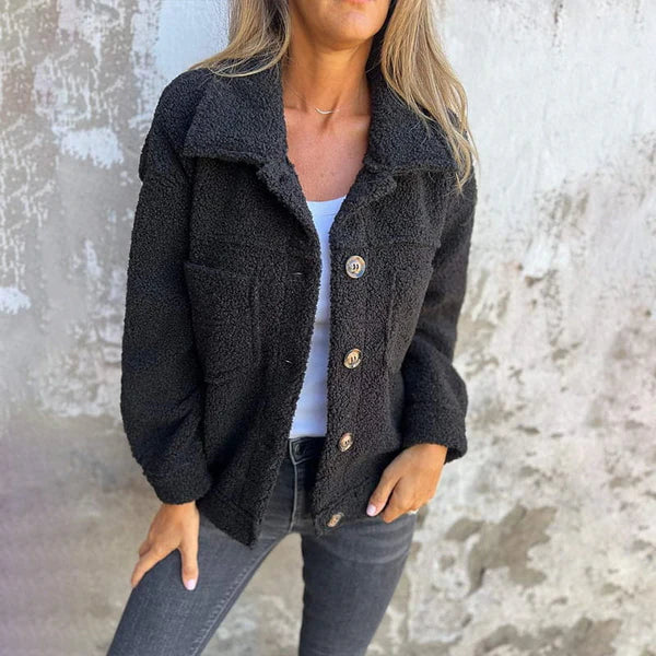 Dahlia | Women's Short Jacket with Lapels and Pockets