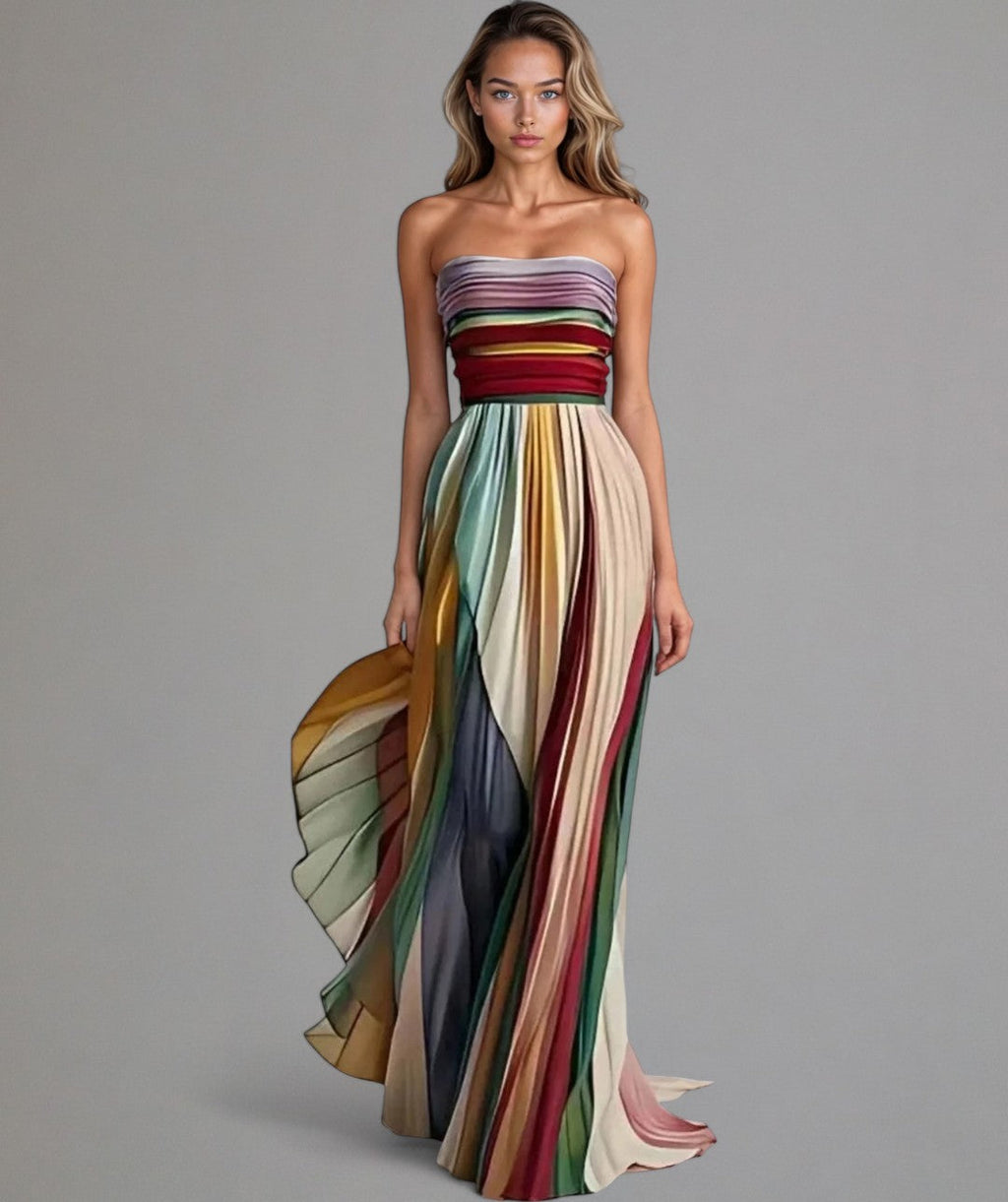 Isabelle | Sleeveless Colored Maxi Dress