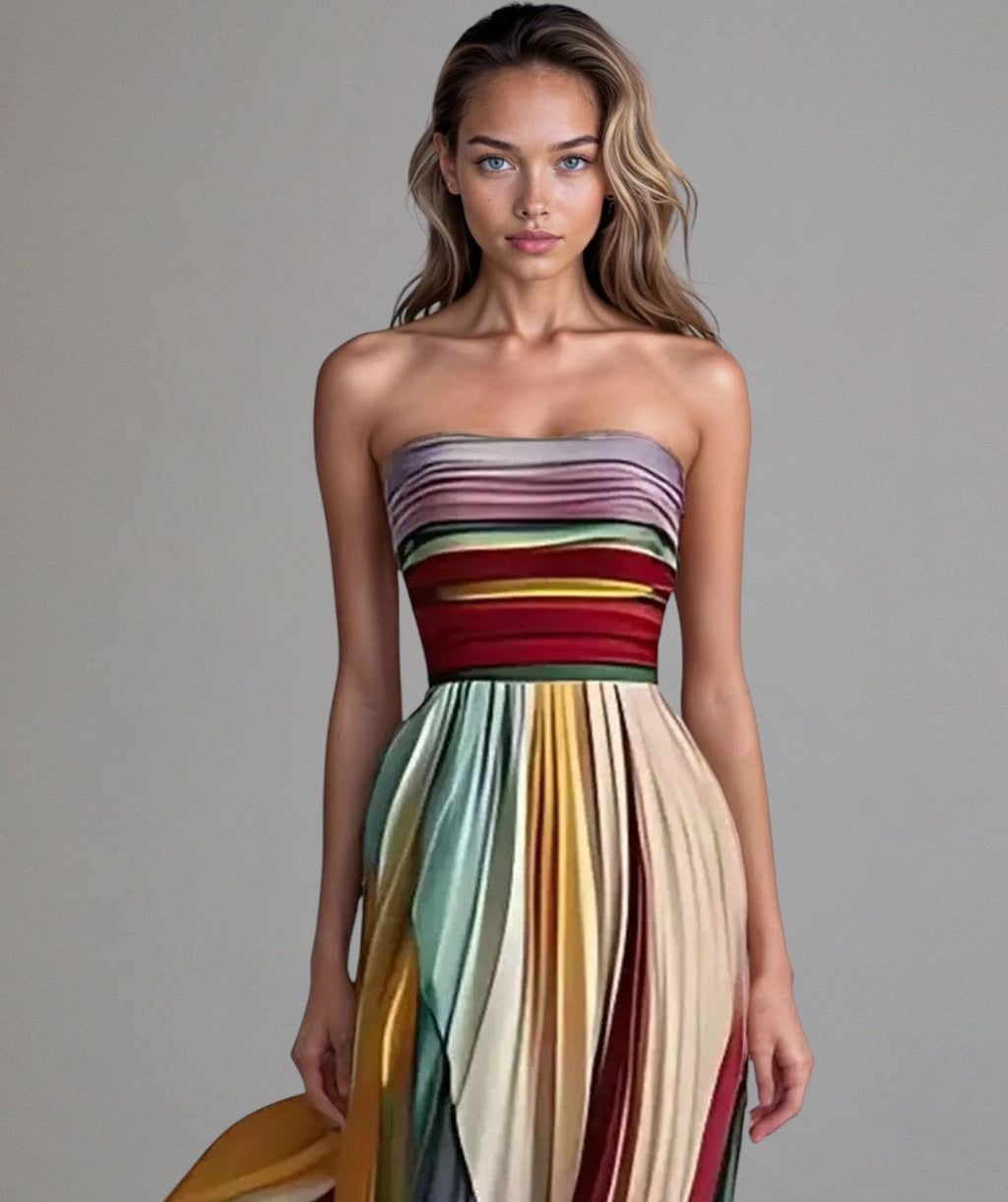 Isabelle | Sleeveless Colored Maxi Dress