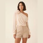 Tamsin | One Shoulder Rosette Blouse