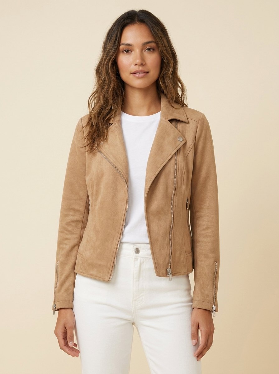 Brielle | Faux Leather Moto Jacket