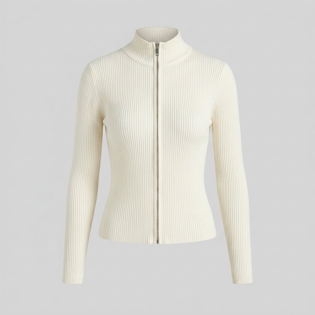 Holly | Stand Collar Knit Cardigan
