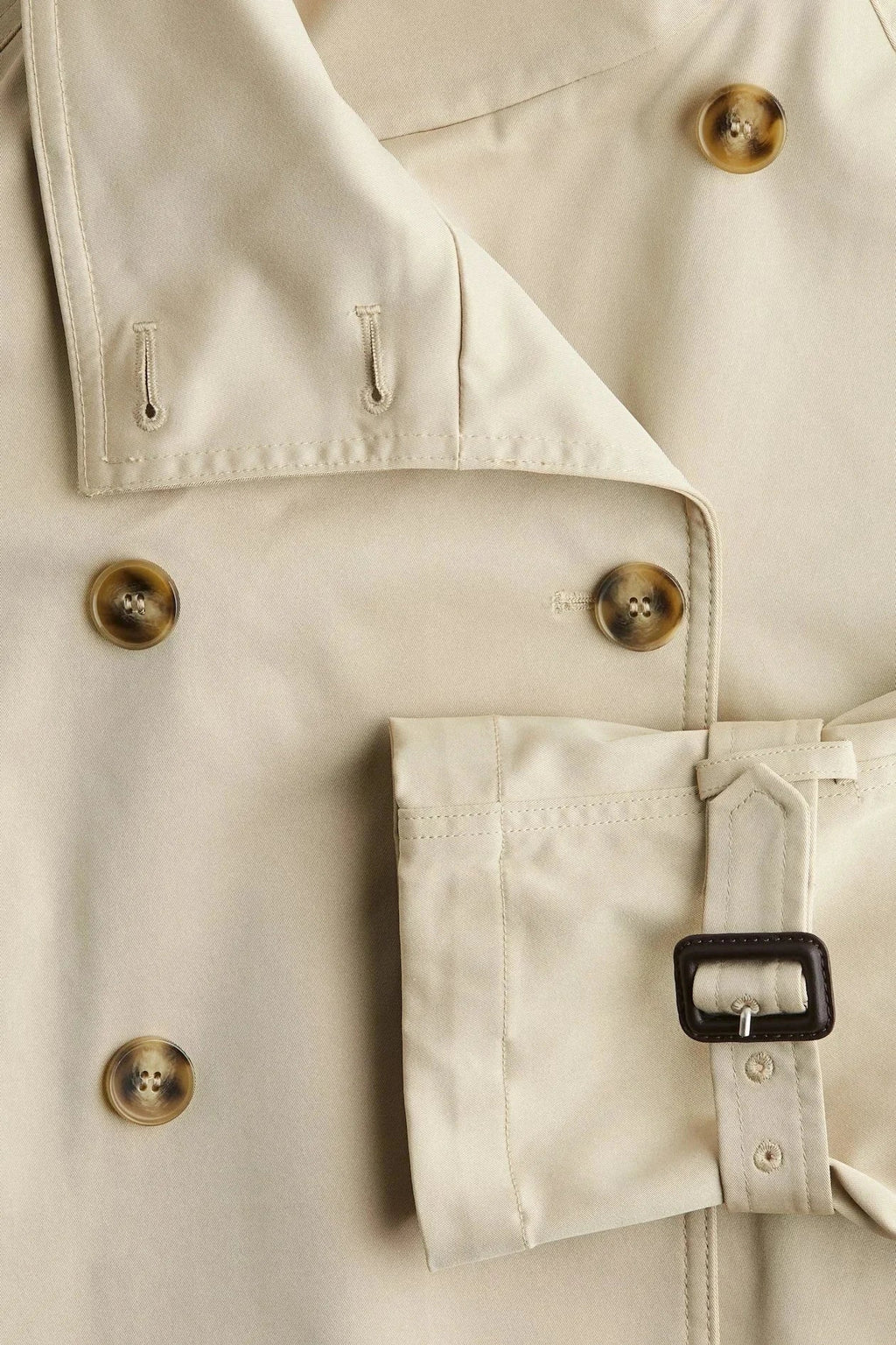 Odessine | Belted High Collar Trench Coat